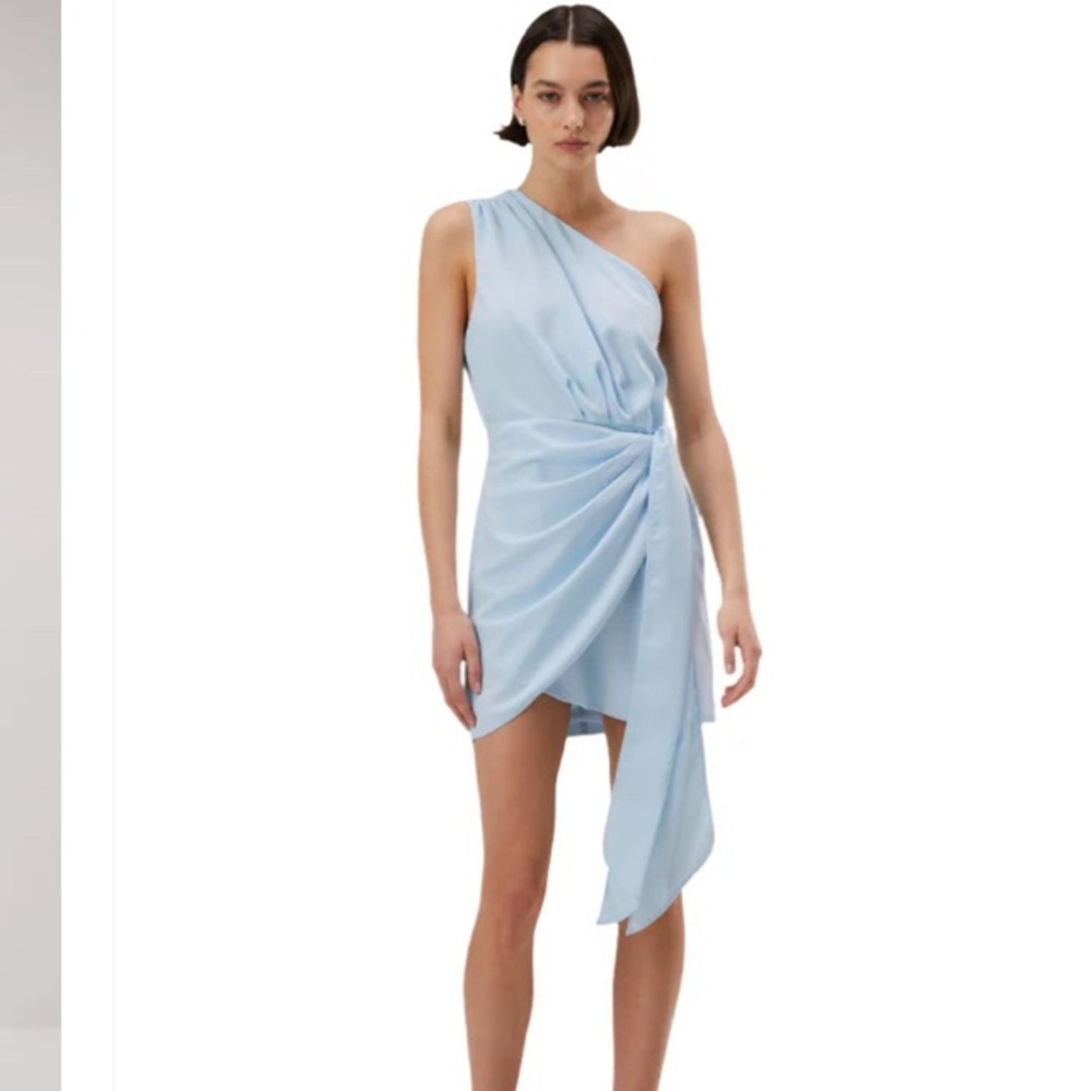 Satin asymmetrical dress
